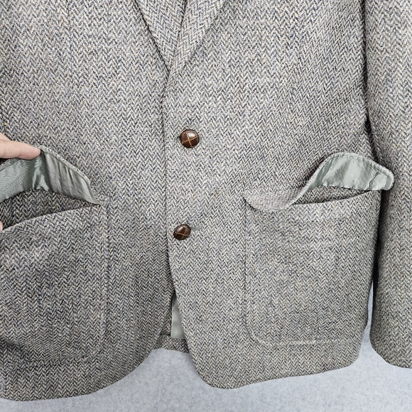 Vintage Van Julian Men's Wool Blazer Sport Coat Multi Colored Weave - Picture 3 of 11